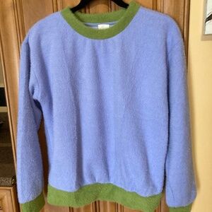NWT Anthropologie Maeve Cozy Ringer Fuzzy Sweatshirt XXS NWT